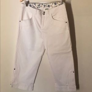 Athleta Brand cropped white pants Size 12 NWOT